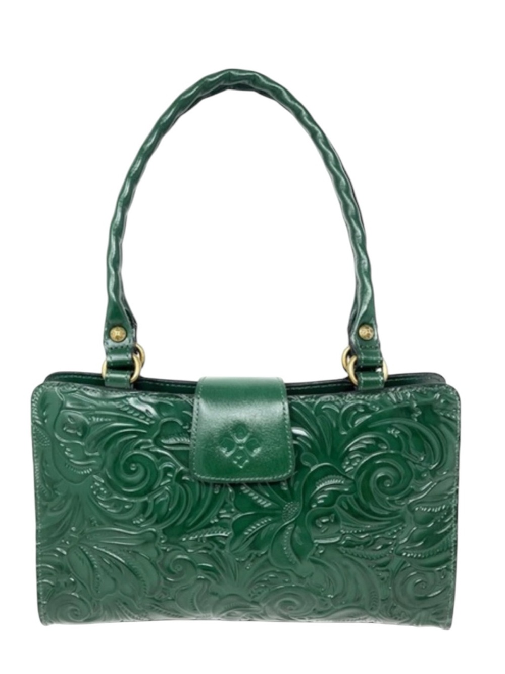 NWT Patricia Nash Rienzo Satchel Leather Soft Green